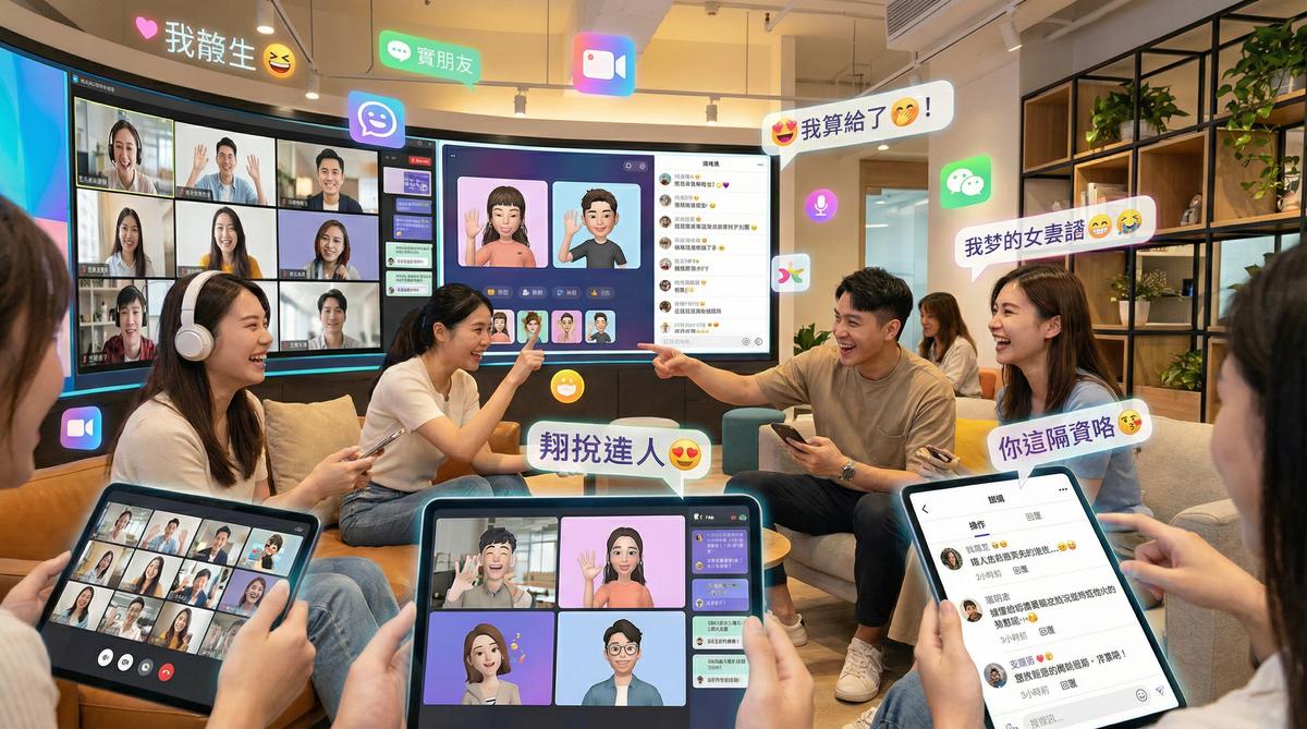 麻豆甜心社区互动场景